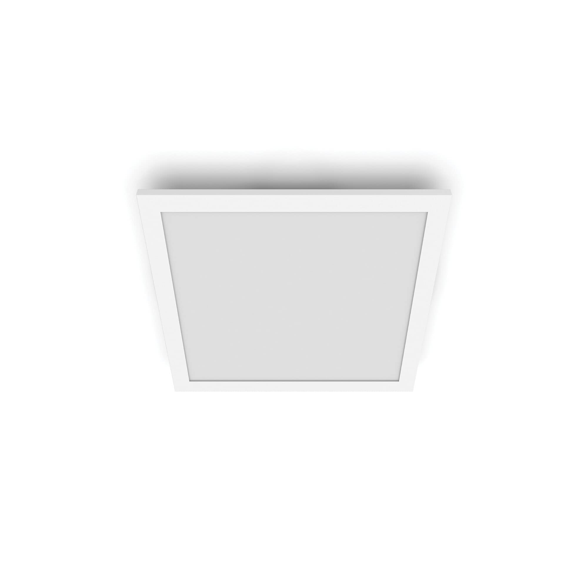 Philips LED Panel Square Ceiling Light SceneSwitch Dimmable 2700K 12W [Warm White - White]. for Indoor Lighting, Livingroom and Bedroom.