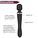 Wand Massager,Rechargeable Cordless Magic Vibrator Wand Clitoral Vibrator Stimulation with 20 Speeds Double End Vibrating Adult Sex Toys for Women Couples (Black)