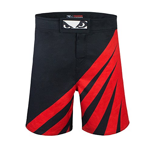 Bad Boy Training Series Bamboo Fabric Sparring MMA Mixed Martial Arts Fitness Workout Training Fight Shorts Black/Red - X-Small