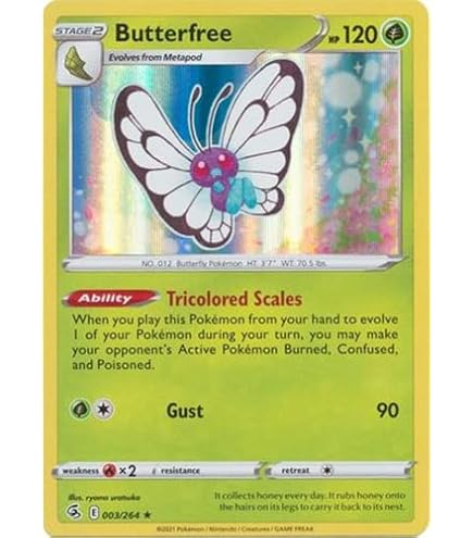 Butterfree - 3/147 - Rare - Reverse Holo, Board Games