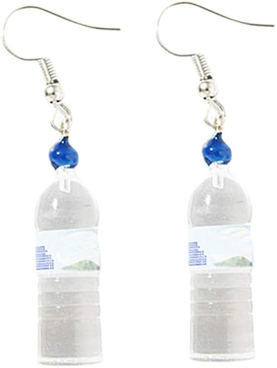 Women Fashion Spring Water Bottle Pendant Dangle Earrings Jewelry for