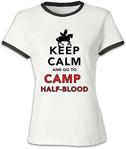 Women's Keep Calm And Go To Camp Half Blood Baseball T Shirt Black