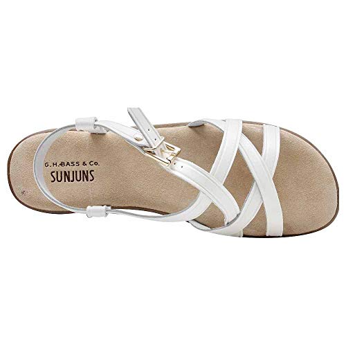 G.H. Bass & Co. Women's Margie Sandal,White,9 WW US