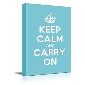Keep Calm and Carry On Stretched Teal
