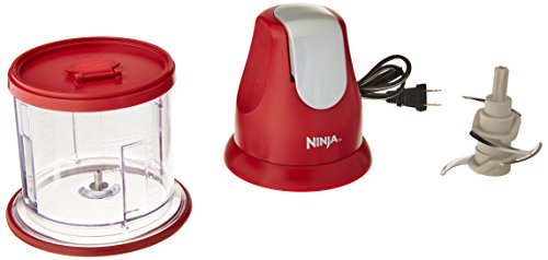 Ninja NJ100 Express Chop - Food Processor & Chopper - Red (Certified Refurbished)