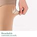 SWOLF Open Toe Compression Stockings Women Men, Thigh High Firm Support 15-20 mmHg Graduated Compression Socks - Moderate Toeless Medical Support Hose Swelling Varicose Veins Edema (Beige, Medium)