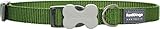 Red Dingo Classic Dog Collar, Small, Green