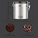 Stainless Steel Coffee Canister 16 oz - Built-in One Way Valve Blocks CO2 From Ruining Coffee Flavor - Built-in Freshness Calendar (Medium, Stainless Steel)