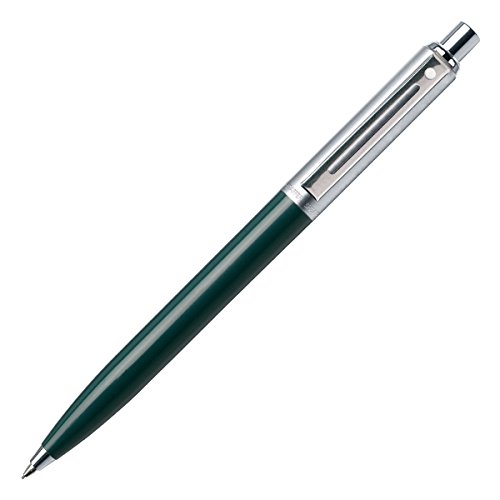 Sheaffer sentinel, green resin barrel, chrome cap, nick…