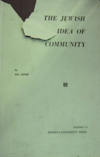 The Jewish idea of community