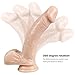LUV-SPOT Realistic Ultra-Soft 8 inch Liquid Silicone Dildo with Strong Suction Cup Penis Cock Dong for Masturbation Vaginal G-spot and Anal Sex Play 0.85lb