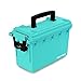 Sheffield 12633 Ammo Storage Box, Stackable .30 Cal Field Boxes, Water and Dust Resistant, Lockable Storage Box with Handle, Secures Hunting Gear, Supplies, and Bullets, Made in USA, Teal, 1-Pack