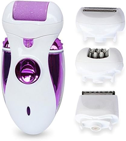 Hair Removal 4 in 1 Rechargeable Hair Epilator Bikini Trimmer Callus Remover with 2 Adjustable Speed for Bikini Area /Nose/ Armpit / Arm / Leg Hair Removal