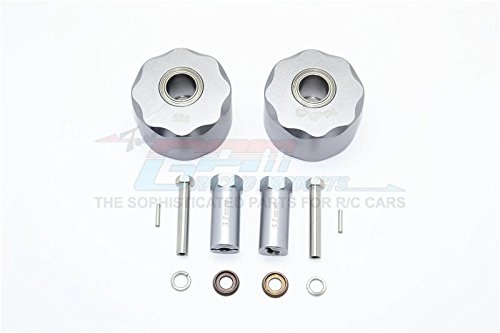Axial SCX10 & SCX10 II Upgrade Parts Aluminum Pendulum Wheel Knuckle Axle Weight + 31mm Hex Adapter - 1Pr Set Gray Silver