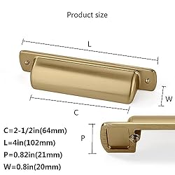 CABDM 2 Pack Cup Pulls 2-1/2"(64mm) Center to