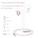 Picun S6 Sports Earbuds in Ear Headphones with Microphone&Volume Control for Running Gym Workout Jogging,Ship from USA(White Rose Gold)