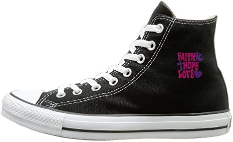 Kkajjhd Faith Hope Love Classic Canvas Shoes, Unisex.