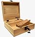 Locking Storage and Keepsake box with lid- Wooden Storage Box for Home - Treasure Box with compartments Natural Pine Wood Gift Boxes (Natural Wood)
