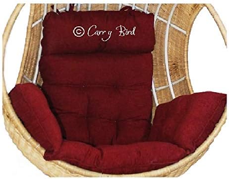Carry Bird Only Cushion for Hanging Basket Chair Swing or jhula with Sofa Cloth which is Comfort to sit (Double Type, Maroon)