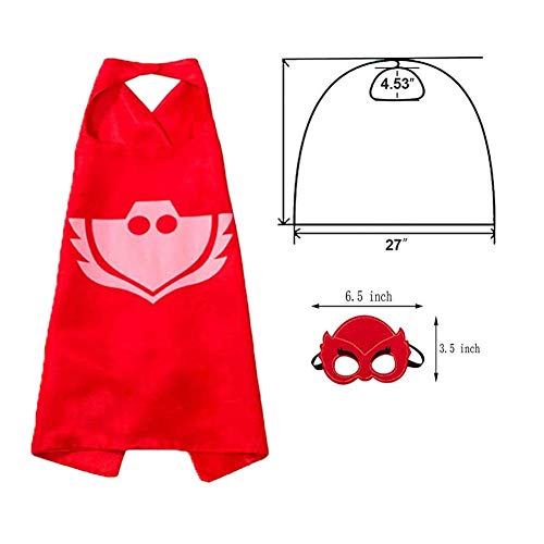 NuGeriAZ Costume Capes and Mask for Kids Double Sided Design Party Capes Compatible Superhero Costumes Best Kids Gifts