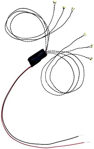 Evan Designs Quick Alternator Warning Flasher Circuit - Diecast Emergency Vehicles, RC, Drones, and More - 6 Super Bright LEDs - White, Blue, Red, and Yellow Colors (Red)