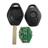 Dudely New Uncut Chip Chip ID44 315MHz 433MHz Keyless Entry Remote Control Car Key Replacement for BMW LX8 FZV Z4 X 3 X5 E46 Series 3 5 6 7 Z3(Include Electronic,Battery and Chip)