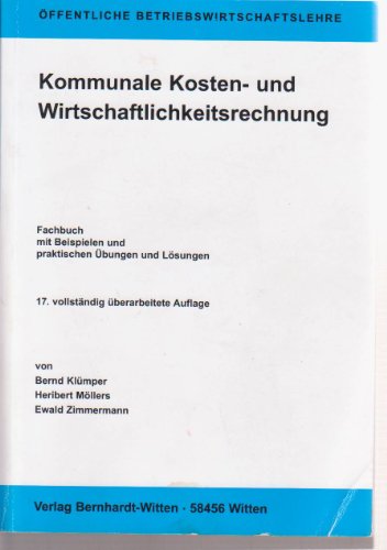 Buch Kommunale Kosten Und Wirtschaftlichkeitsrechnung Bernd Klumper Pdf Petscoundigua