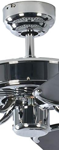 Potkuri 52 inch / 132 cm Ceiling Fan without Lights Steel Finish with Pull Cord and Blades Black or Black with Stripes - Image 5
