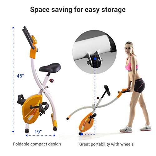 Fitleader Foldable Exercise Bike Desksice Wellness Upright Bike Magnetic Indoor Bike - Thumbnail 3