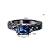 JunXin Princess Trillion &Radiant Cut Sapphire Blue Birthstone Black Gold Ring Size5/6/7/8/9/10/11