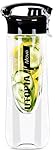 Fruit Infuser Water Bottle - Leak Proof Durable Tritan Body - BPA-Free - with Infuser Basket and Cap - by Utopia Home