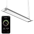 ONF Flat One+ 36-inch 24/7 Automated LED Aquarium Light, 3000-6500K Yellow White LED, Mobile APP Remote Controlled, Dimmable Full Spectrum Sunrise/Set for Plant Growth, Pendant Style for Fish Tank
