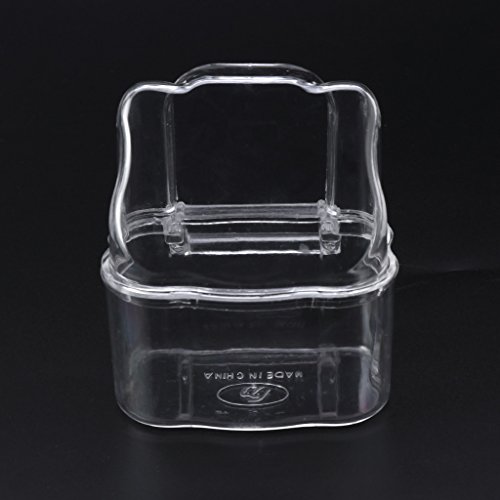 Oranmay 2Pcs/Set Acrylic Bird Feeder Cage Hanging Dish Feeder Dispenser Drinker Supplies - Thumbnail 5