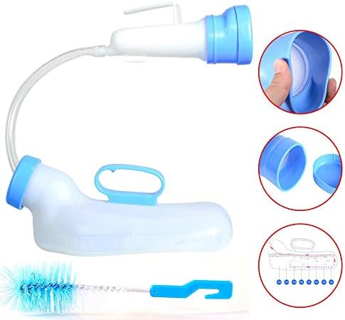 屋外旅行 携帯用小便器 再利用可能なおしっこボトルをキャンプ るための老人 子供と糖尿病のための尿の瓶 尿瓶 Size チューブとフタ付き 売店 Male