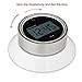 Kitchen Timer EMDMAK Digital Cooking timer with Built-in Magnet Count Down Large LCD Display Lound Alarm Round Shape (Silver)