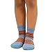 TeeHee Little Boys Cotton Fashion Fun Crew Socks 6 Pair Pack (3-5 Years, Multi Stripe)