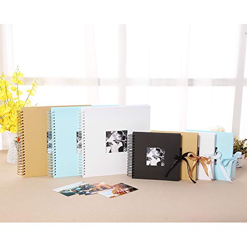 image for Vienrose DIY Scrapbook Photo Album with Cover Photo Pocket 80 Pages Si