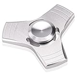 Hand Spinner, BESTTP Metal 3D Ultra Durable Triangle Hand Spinner EDC Fidget Spinner Toy Fingertip Gyro for For ADD, ADHD, Anxiety, Made High Speed - Up to 5 Mins (Silver)