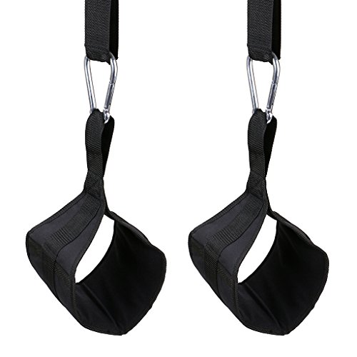 Hipiwe pair of gym hanging ab straps with quick locks f…