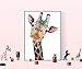 eGoodn Stamped Cross Stitch Kit with Printed Pattern Colorful Cartoon Giraffe 11ct Fabric 14.2 inches by 20.5 inches, Frameless Cross-Stitching Needlework