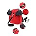 Fvstar Baby Safety Backpack Kids Anti Lost Harness Bag with Leash and Adjustable Belts for 1-3 Years Kids (7.9 x 7.9 x 2.8 inch, Red)