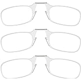 ThinOptics Multi-Pack Reading Glasses - Slim Armless Pocket Readers - 3 Pack Clear, 2.0x