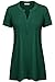 Ouncuty Women Blouses, V Neck Lightweight Short Sleeve Plus Size Tunic Green XXL
