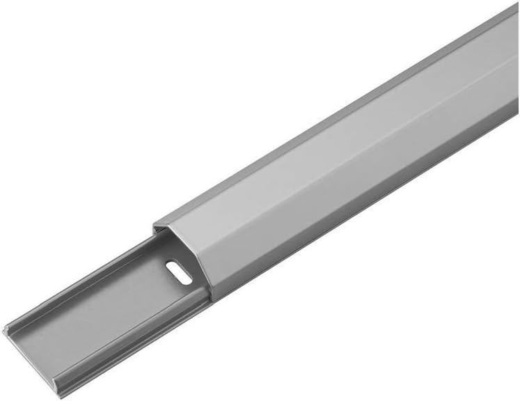 Goulotte passage plancher rigide Goobay 1m Largeur 33mm (Argent), 90666, Silver, 1 Stück