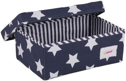 Minene 1230 - Caja de Tela pequeña, diseño Estrellas, Color Azul Oscuro: Amazon.es: Hogar