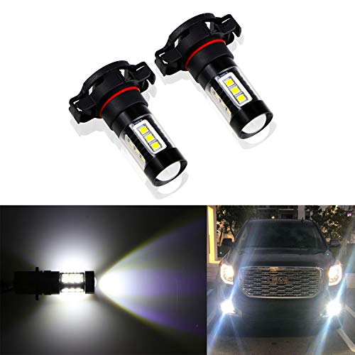 Dantoo 2 x 2504 Bulbs PSX24W LED Fog Lights Extremely Bright 6000K 16 SMD 12276 LED Bulbs High Power Fog Light Lamp Replacement for DRL or Fog Lights, Xenon White - Thumbnail 2