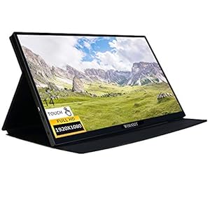 WIMAXIT-14-Inch-Touch-Portable-Monitor19201080-Full-HD-IPS-Extend-Computer-Display-Screen-with-98-sRGB-2-USB-C-Ports-400cdm2Mini-HDMI-Dual-Speaker-PC-Monitor-Include-Smart-Cover-for-Laptop-PC WIMAXIT 14 Inch Portable Monitor for Laptop,1920×1080 FHD IPS Touch Gaming monitor with 98% sRGB &2 USB C Ports, VESA…
