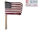 One Dozen (12 Qty) 12x18 US Cotton Stick Flag American Flag on 30" Dowel with Gold tip Made in USA, Hemmed Edges - Made in The USA