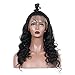 Eayon Hair Brazilian Remy Curly Wigs with Baby Hair Glueless Human Hair Lace Front Wigs for Women 130% Density Natural Color 16 Inches