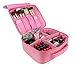 Makeup Travel Bag by UP&GLO | 3-in-1 Makeup Brush Case Bag, Fits Full-Size Brushes & Palettes, Premium Cosmetic Bags, Vegan, Ultimate Makeup Organizer Travel Bag, Adjustable Dividers, No-stick Zipper